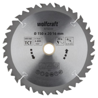 Wolfcraft - List kružne testere HM Z18 150x20x2.4mm naizmenični zubi - 6732000