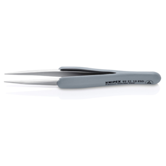 Knipex-Precizna-pinceta-sa-gumiranim-ručkama-92-21-10-ESD