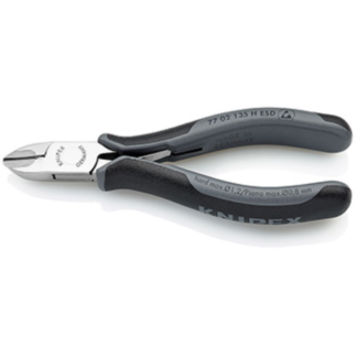 Knipex - Kose sečice za elektroniku s umetnutom oštricom od tvrdog metala ESD 135mm - 77 02 135 H ESD