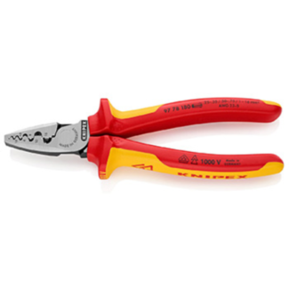 Knipex - Klešta za krimpovanje hilzni (kablovskih završetaka) 1000V VDE 180mm u blister pakovanju - 97 78 180 SB