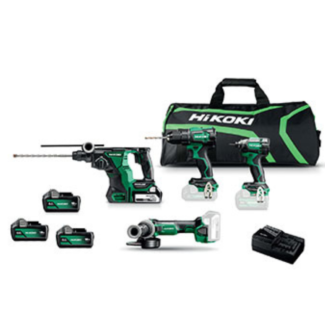 Hikoki Set akumulatorskih alata DS18D + G1813D + DH1826DA + WH18D + 3 x 5,0 Ah akumulator + punjač i torba za alat, KC18DE