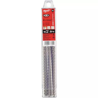 MILWAUKEE - Set burgija za beton MX4, 4-rezna, SDS-Plus, 10 kom, 6 x 150/215 mm - 4932430234