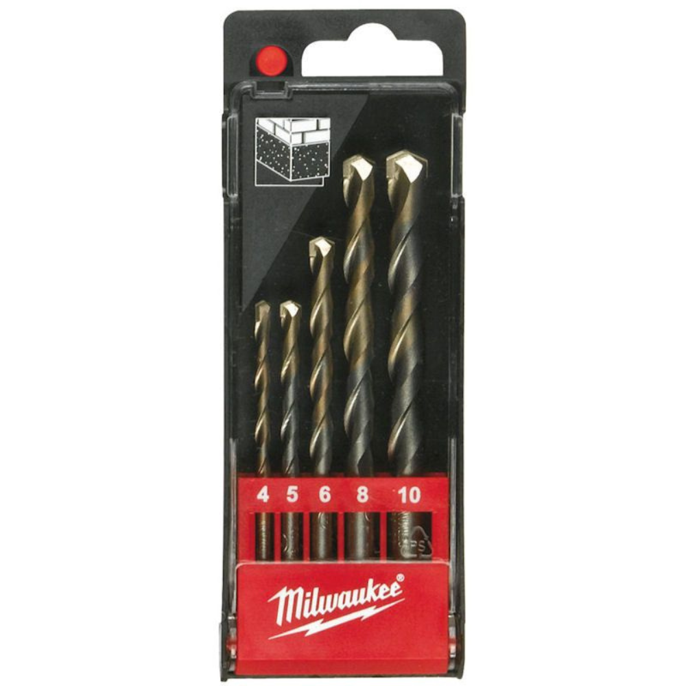 Milwaukee - Set burgija za beton, cilindrična drška, 2-rezna, 4 - 10 mm - 4932352333