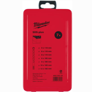 Milwaukee - Set burgija za beton, SDS Plus M2, 2-rezna, 5 - 12 mm - 4932352339