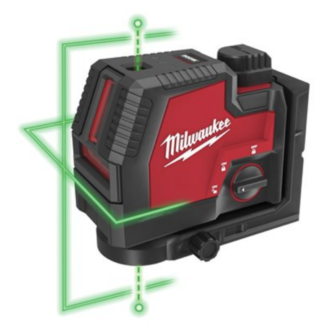 Milwaukee - USB punjivi laser sa zelenim ukrštenim linijama sa vrhovima, 4 V, 3.0 Ah, u Kitbox-u, L4 CLLP-301C - 4933478099