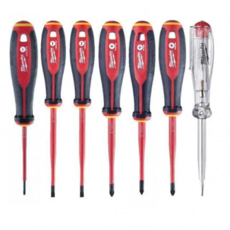 Milwaukee - Set od 7 Izolovanih odvijača VDE, 2,5 - 5,5 mm, Tri - Lobe - 4932478739