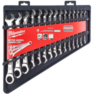 Milwaukee - Set kombinovanih ključeva sa čegrtaljkom MAXBITE, 8 - 22 mm, 15 kom. - 4932464994