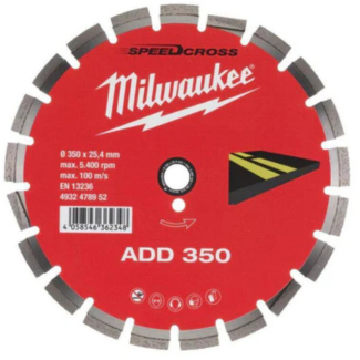 Milwaukee - Dijamantski disk za sečenje asfalta, 350 x 25,4 mm, Speedcross - 4932478952
