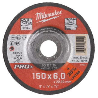 Milwaukee - Brusni disk za metal, 150 x 6 x 22.2 mm, PRO+ - 4932471387