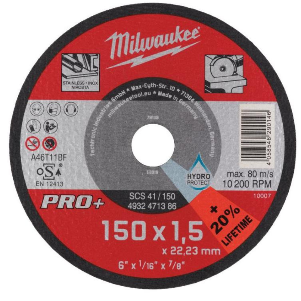 Milwaukee - Rezni disk za metal, 150 x 1.5 x 22.2 mm, PRO+ - 4932471386