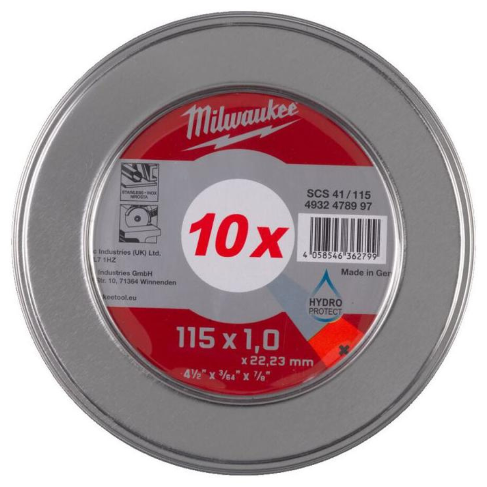 Milwaukee - Rezni disk za metal, tanko, 115 x 1 x 22,2 mm, PRO+, 10 kom - 4932478997