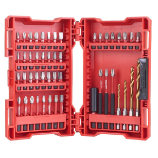 Milwaukee - Set udarnih bitova, PH1 - PH3, PZ1 - PZ3, T10 - T40, Hex 4 mm - 5 mm, Shockwave, 48 kom - 4932430906