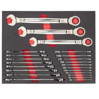 Milwaukee - Set metričkih kombinovanih ključeva sa čegrtaljkom, 6 - 32 mm, Maxbite, 22 kom - 4932493248