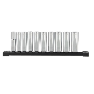 Milwaukee - Set dubokih hromiranih nasadnih ključeva 3/8", 6 tačaka, 10 - 19 mm, 10 kom - 4932492509