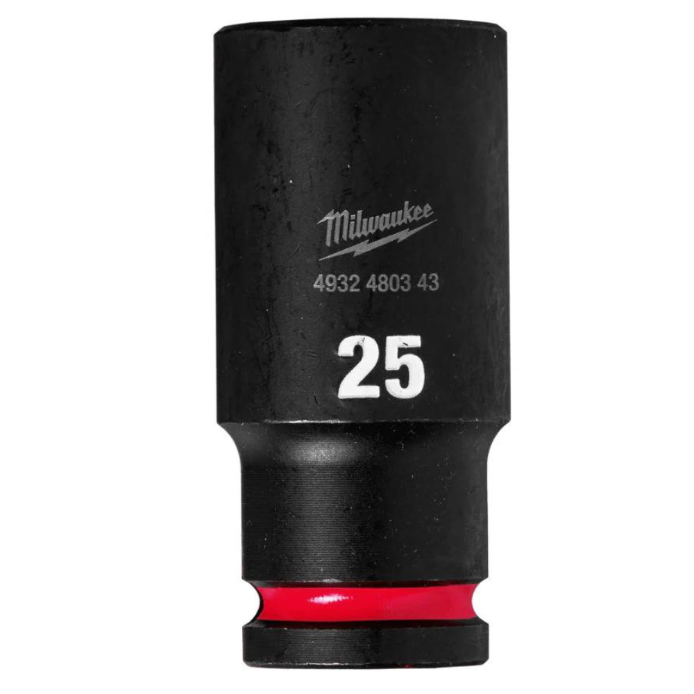 Milwaukee - Udarni nasadni ključ 1/2", 6 tačaka, duga, metrička, 25 mm - 4932480343