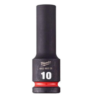 Milwaukee - Udarni nasadni ključ 1/2", 6 tačaka, duga, metrička, 10 mm - 4932480328