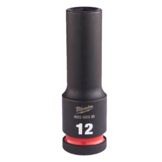 Milwaukee - Udarni nasadni ključ 1/2", 6 tačaka, duga, metrička, 12 mm - 4932480330