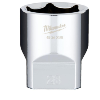 Milwaukee - Nasadni ključ sa 6 tačaka, kratka, metrička, 28 mm - 4932480026