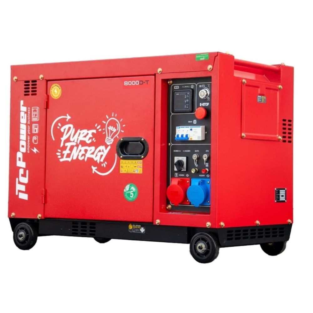 ITCPower - Dizel generator 8 kVA, 400/230 V, elektro start, AVR - 8000D-T