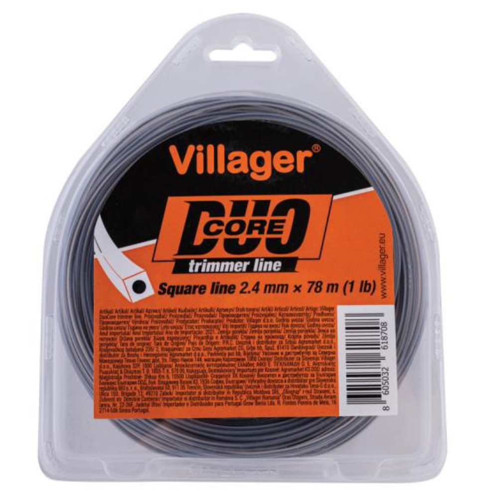 Villager - Silk za trimer 2.7mm X 62m (1LB) duo core četvrtasta nit - 068395