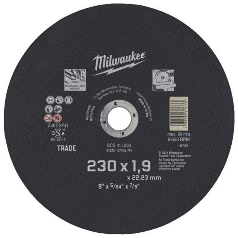 Milwaukee - Ploča rezna 230 x 1,9 x 22,23mm - 4932479579