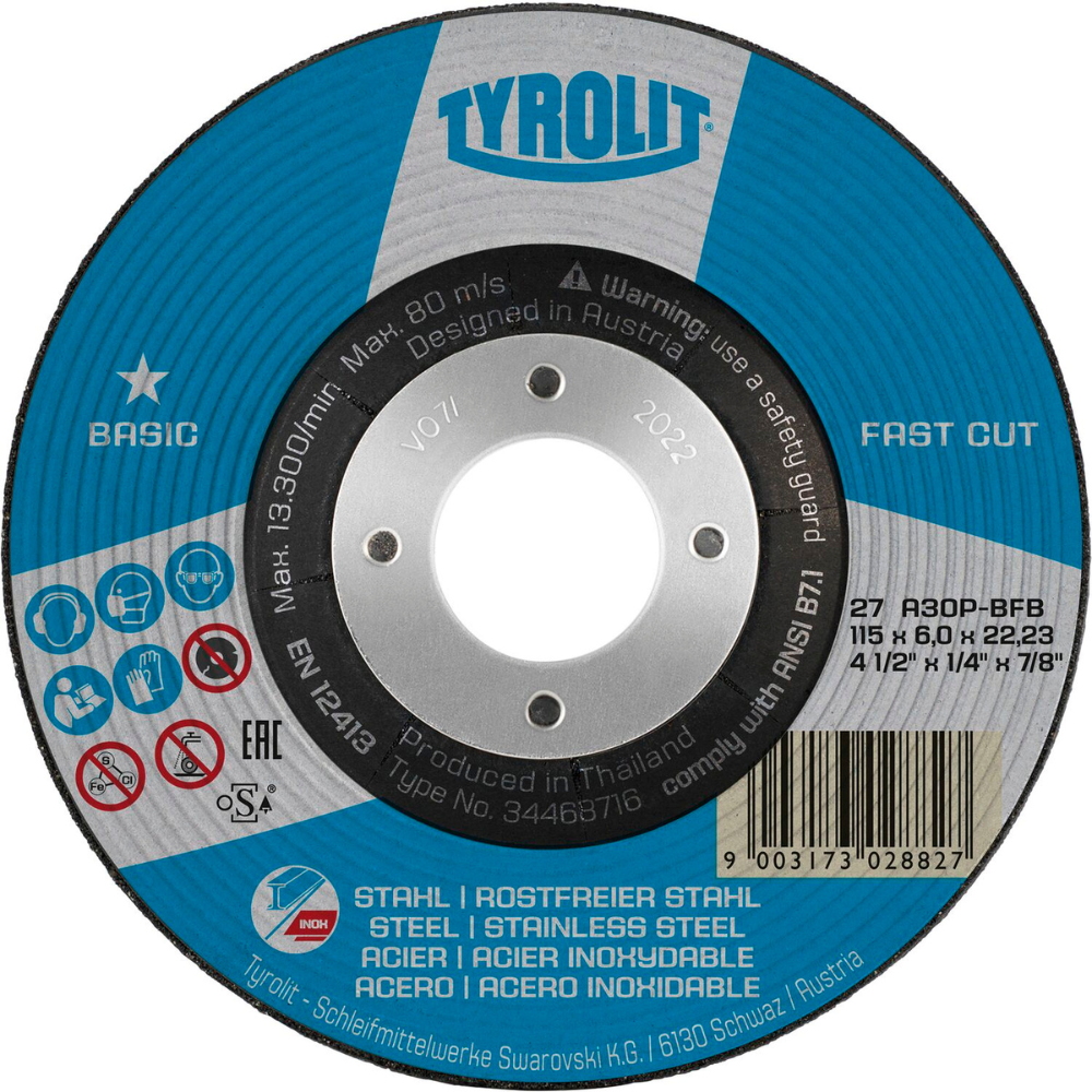 Tyrolit - Brusna ploča 125x6 2u1 Basic - 34468717