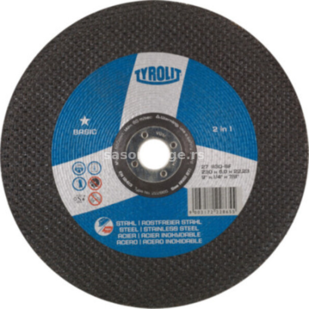 Tyrolit Brusna ploča 178x6 2u1 Basic - 222863