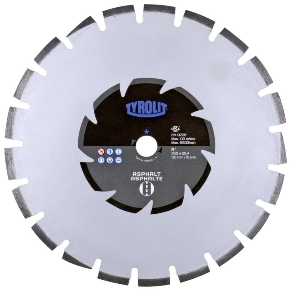 Tyrolit - Dijamantska rezna ploča za asfalt 450x3,6x25,4mm - BASIC - 34546444