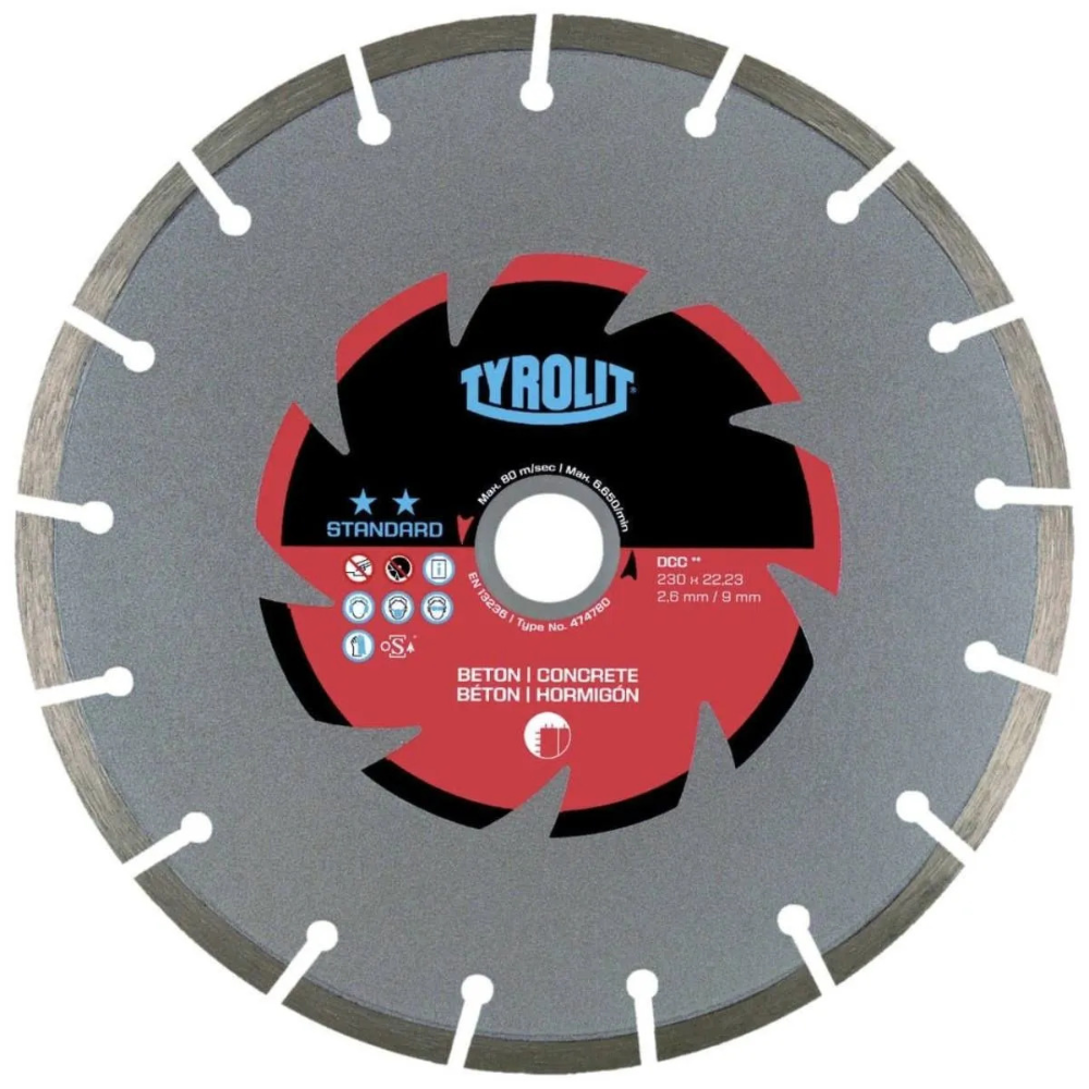 Tyrolit - Dijamantska rezna ploča 180mm beton standard -34500112