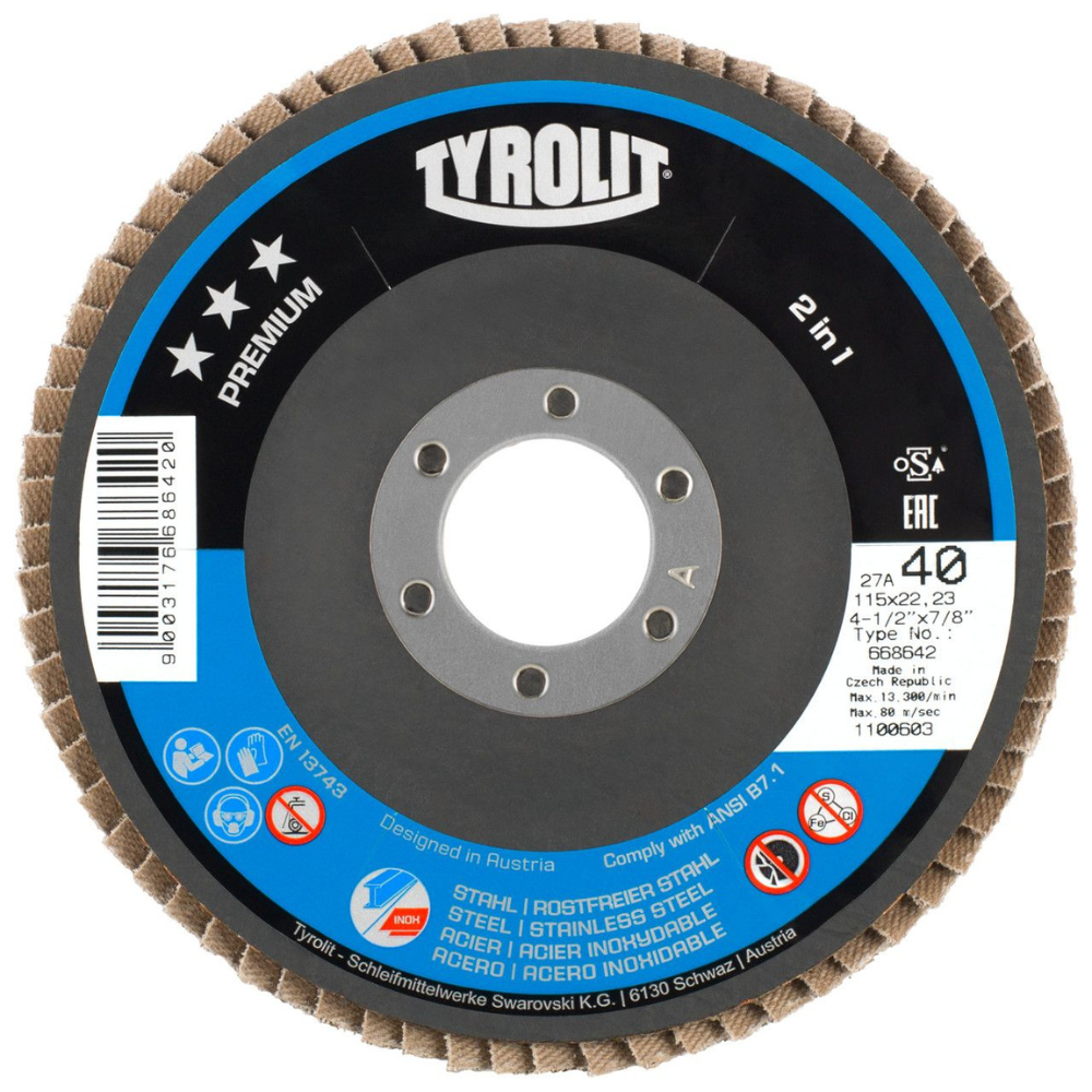 Tyrolit - Lamelni disk 115×22,2 Premium - 668649