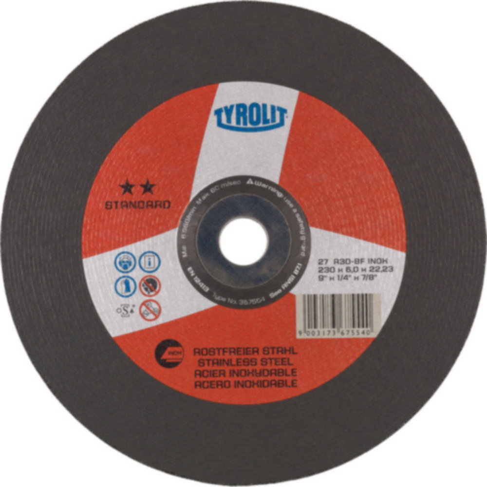 Tyrolit - Brusni disk 125mm x 6mm Inoks - 367548
