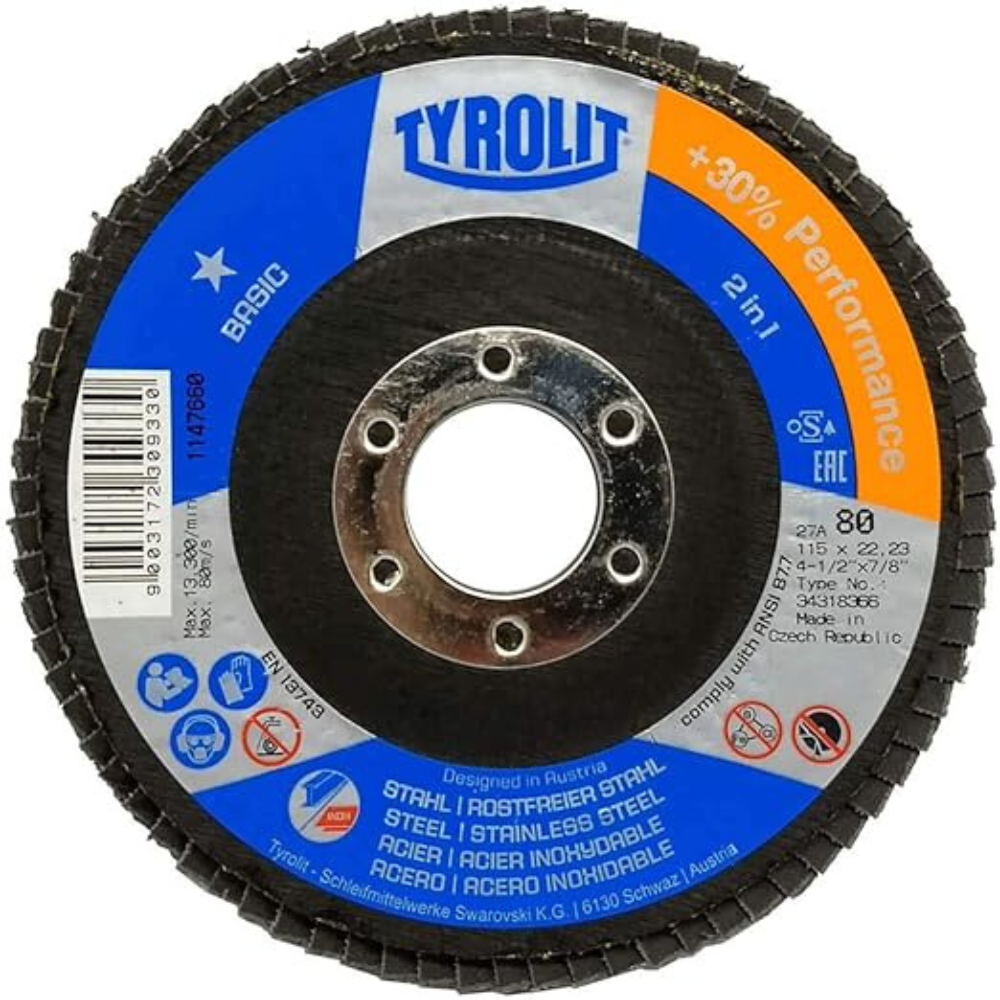 Tyrolit - Lamelni brusni disk 115mm 2u1 Bas - 34318366