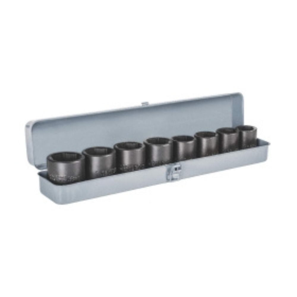 3 E - Nasadni ključevi 3/4" 8-del. P 26-38 mm u metalnoj kutiji - 1292526-3E