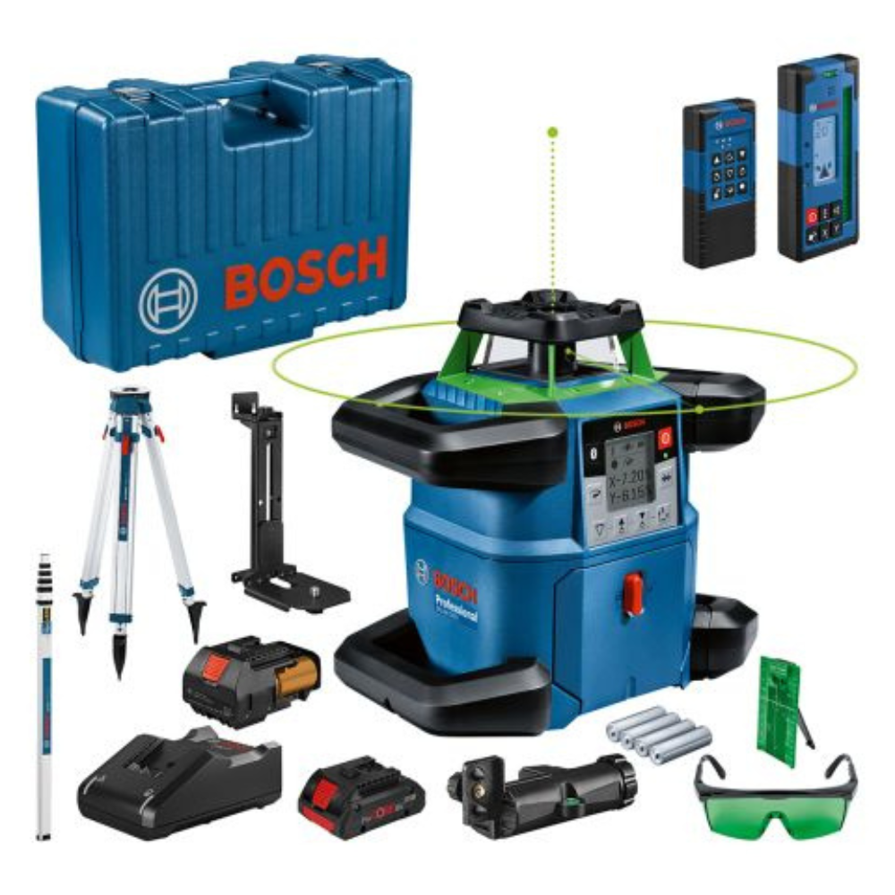 Bosch - Rotacioni građevinski laser GRL 650 CHVG - zelene linije + stativ BT 170 HD, 18V ProCORE, 1x4,0Ah - 06159940PR