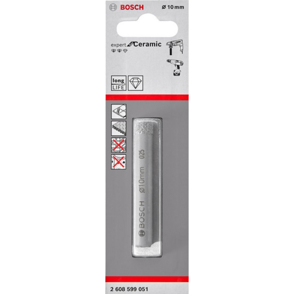 Bosch - Dijamantska burgija za mokro bušenje Expert for Hard Ceramics 10 x 66 mm - 2608599051