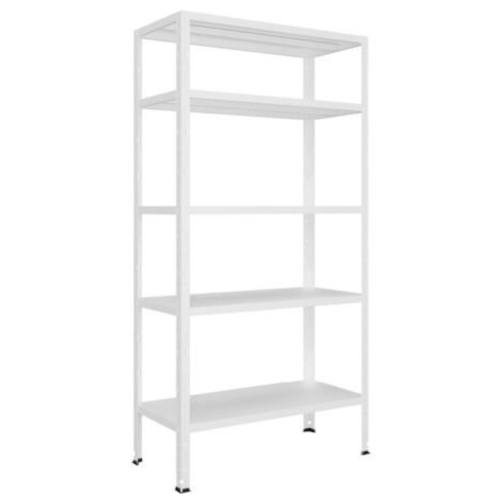 Anemos - Metalna polica CROSSER 180 x 90 x 30 cm 5 x 70 kg bela - 085360