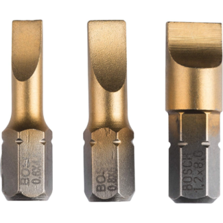 Bosch - 3-delni set bitova odvrtača Max Grip (S) S 0,6x4,5; S 0,8x5,5; S 1,2x8,0; 25 mm - 2607001751