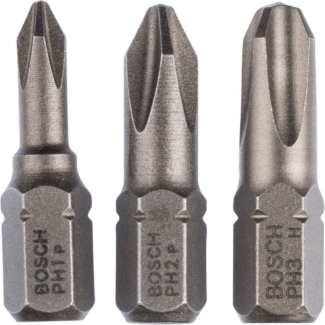 Bosch - 3-delni set bitova odvrtača ekstra tvrdi PH1; PH2; PH3; 25mm - 2607001752