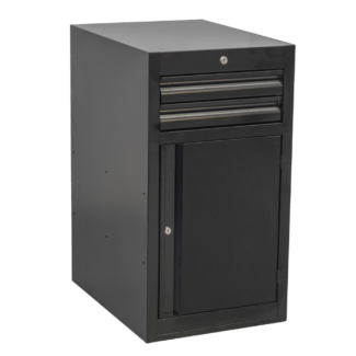 Unior - Orman sa uskim fiokama, 2 fioke i vrata-990Ndd2-Black - 626167