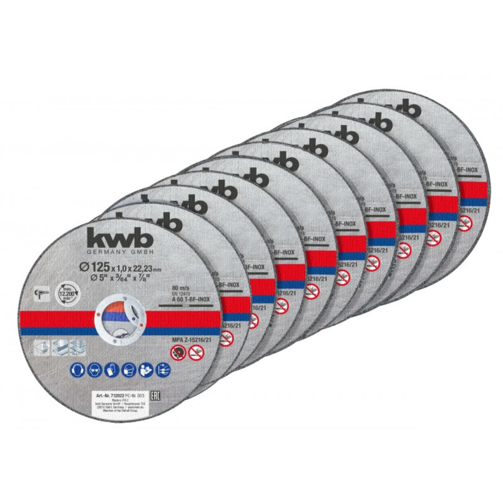 KWB - Rezna ploča za inoks 125x22.23mm 10/1 - 49712022