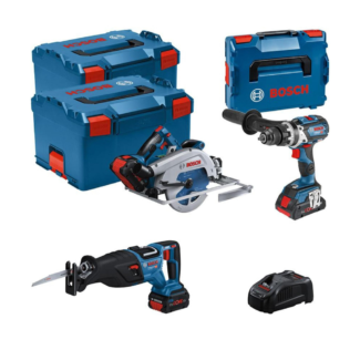 Bosch - Set akumulatorskih alata 18V, bušilica, kružna testera, univerzalna testera,1x ProCore 4,0 Ah + 2x ProCore 5,5 Ah Punjač Gal 1880Cv u koferu - 0615990N38