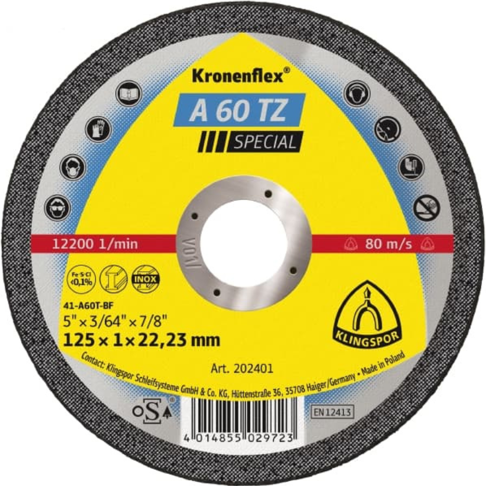 Kronenflex -Kronenflex special rezna ploča, 125 mm A 60 TZ - 202401