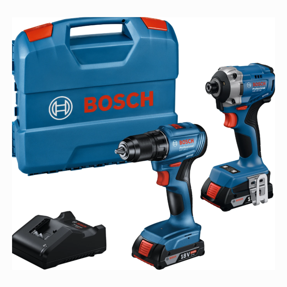 Bosch - Aku udarni odvrtač + bušilica/odvrtač GDX 18V-285 + GSR 185-LI - 06019N2123