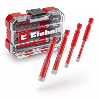 Einhell - Set dijamantskih burgija za keramiku E6.3-1/4" 4/1 XS-CASE - 49500404