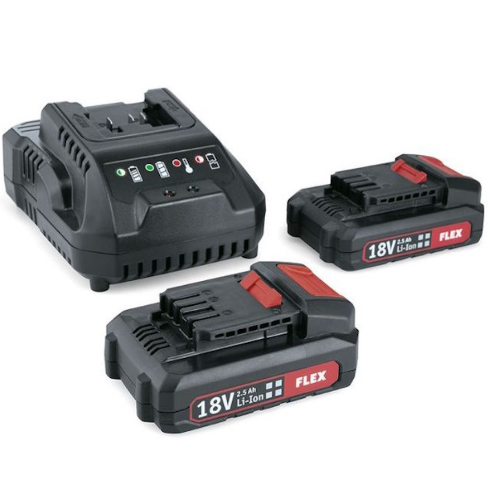 FLEX - Set 2 baterije 2.5Ah + punjač 18V Power 22 Q - 491357