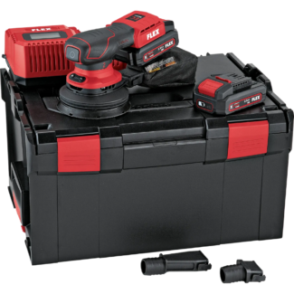 FLEX - Aku. ekscentrična šlajferica sa regulacijom brzine, ORE 2-125, 18-EC/2.5, Set - 532083