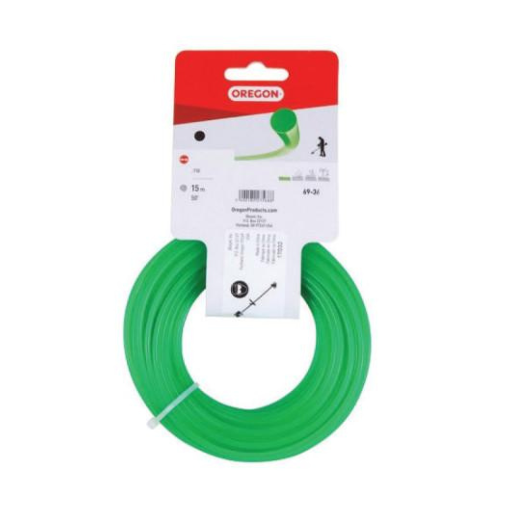 Oregon - 69-418 Silk za trimer, kockasti zelen 3,0mm x 15m - 064889
