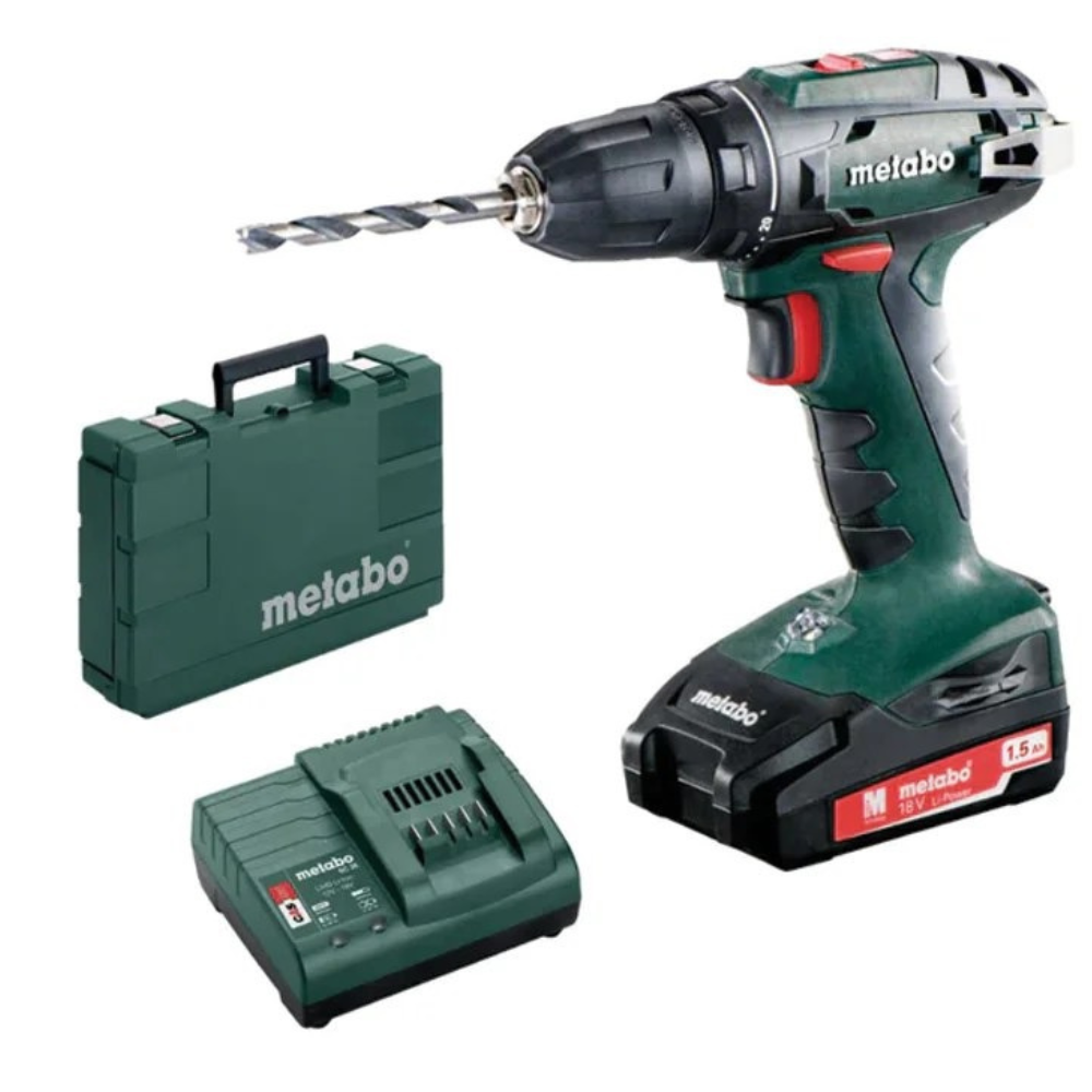 Metabo - Aku bušilica/zavrtač BS 18, 18V, 1.5Ah, max 48Nm - 602207970