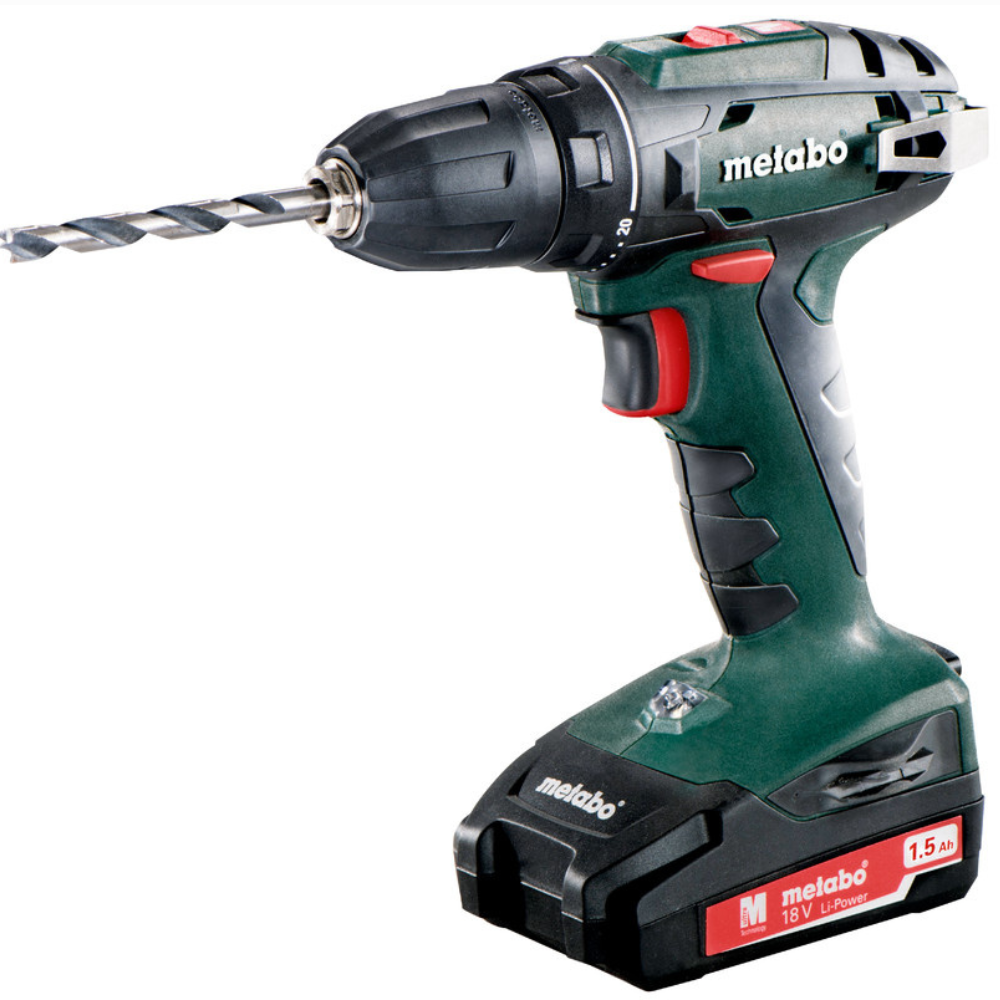 Metabo - Aku. bušilica/zavrtač sa dve baterije BS 18 2xAKU (1,5 Ah) SC 30 - 602207550