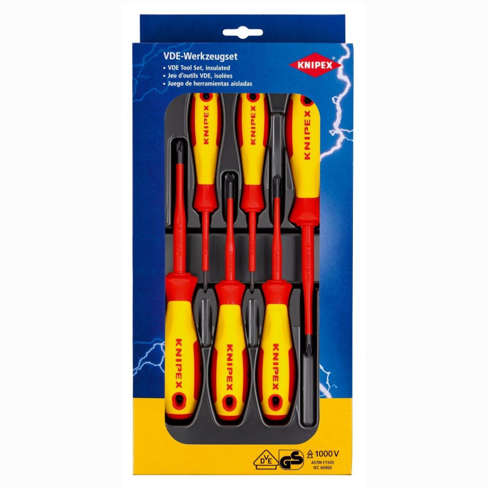 Knipex - Set izolovanih odvijača 1000V 6/1 - 00 20 12 V05